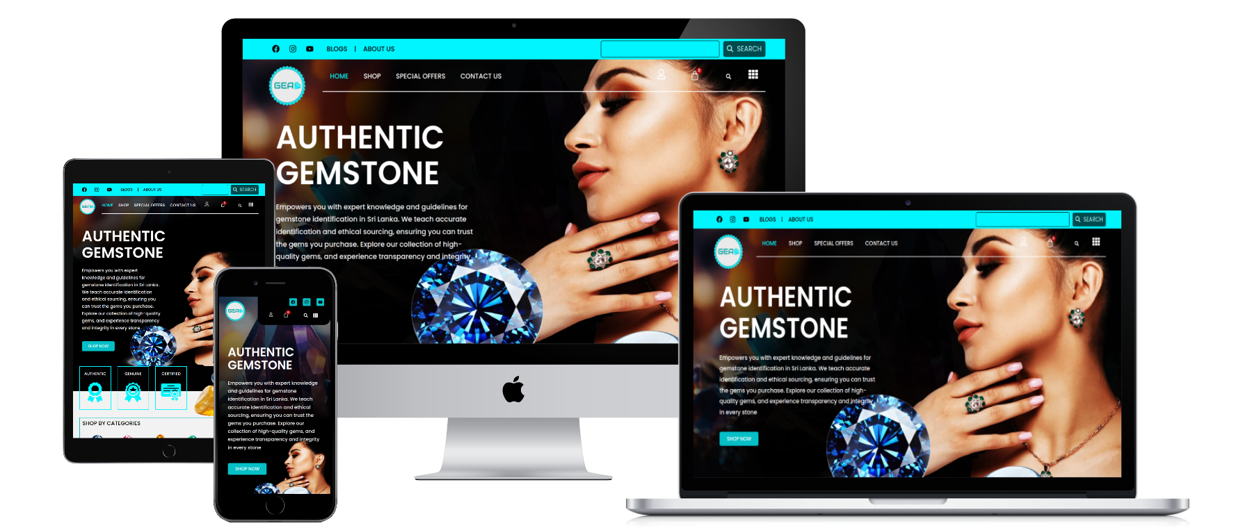 Gemethic e commerce website